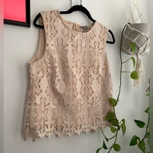 2 for $30 - 🍩 H&M Cut Out Beige Sleeveless Top 🥯